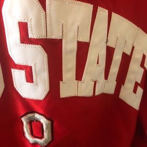 Men’s Ohio State Buckeyes Pull On Windbreaker Football Jacket Shirt XL   O-H-I-O